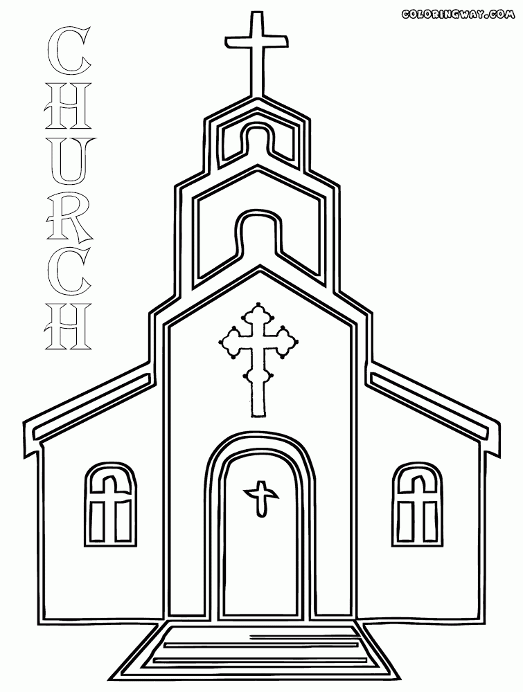 Languages Free Old Church Coloring Pages, Configuration Church ...
