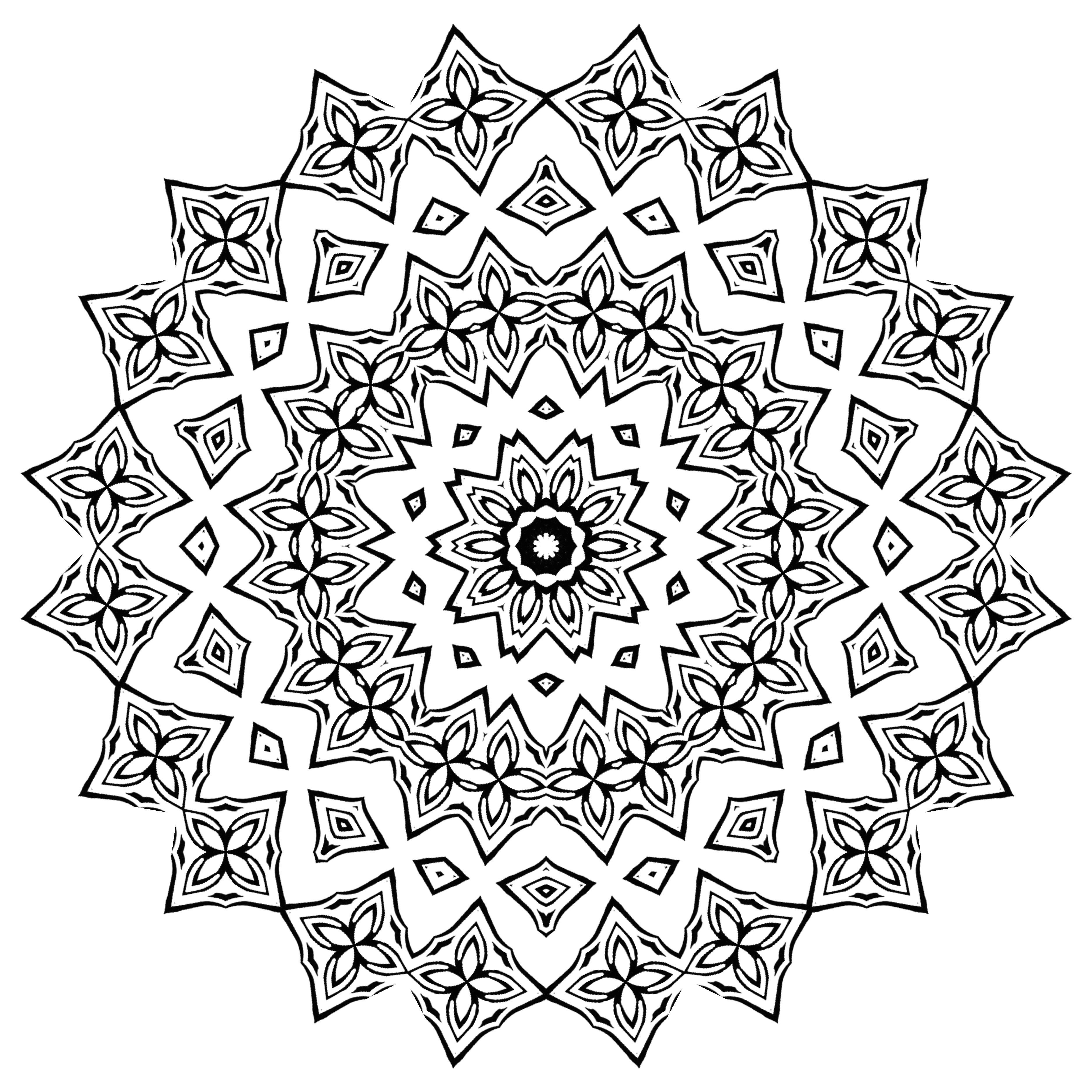 45 FREE adult coloring pages Mandala & Abstract to reduce stress