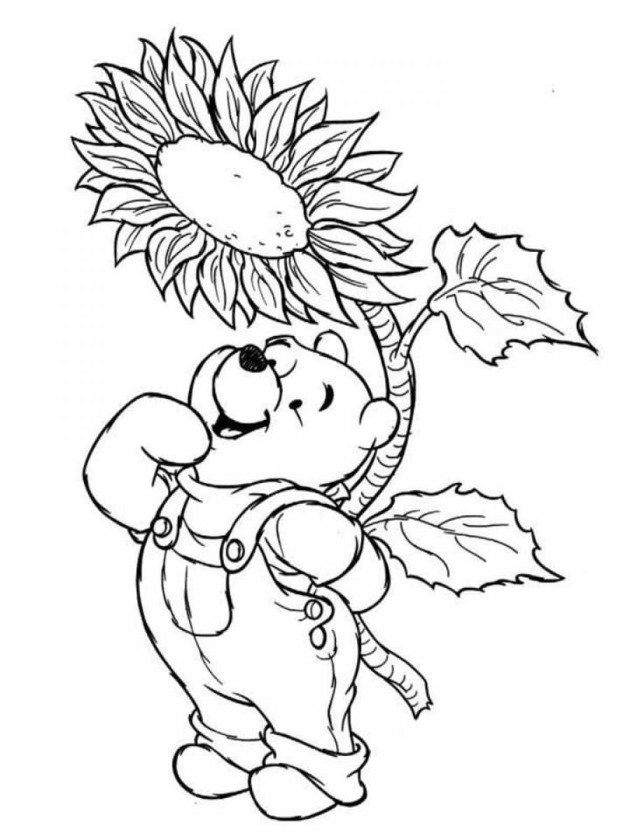 spring bear coloring pages