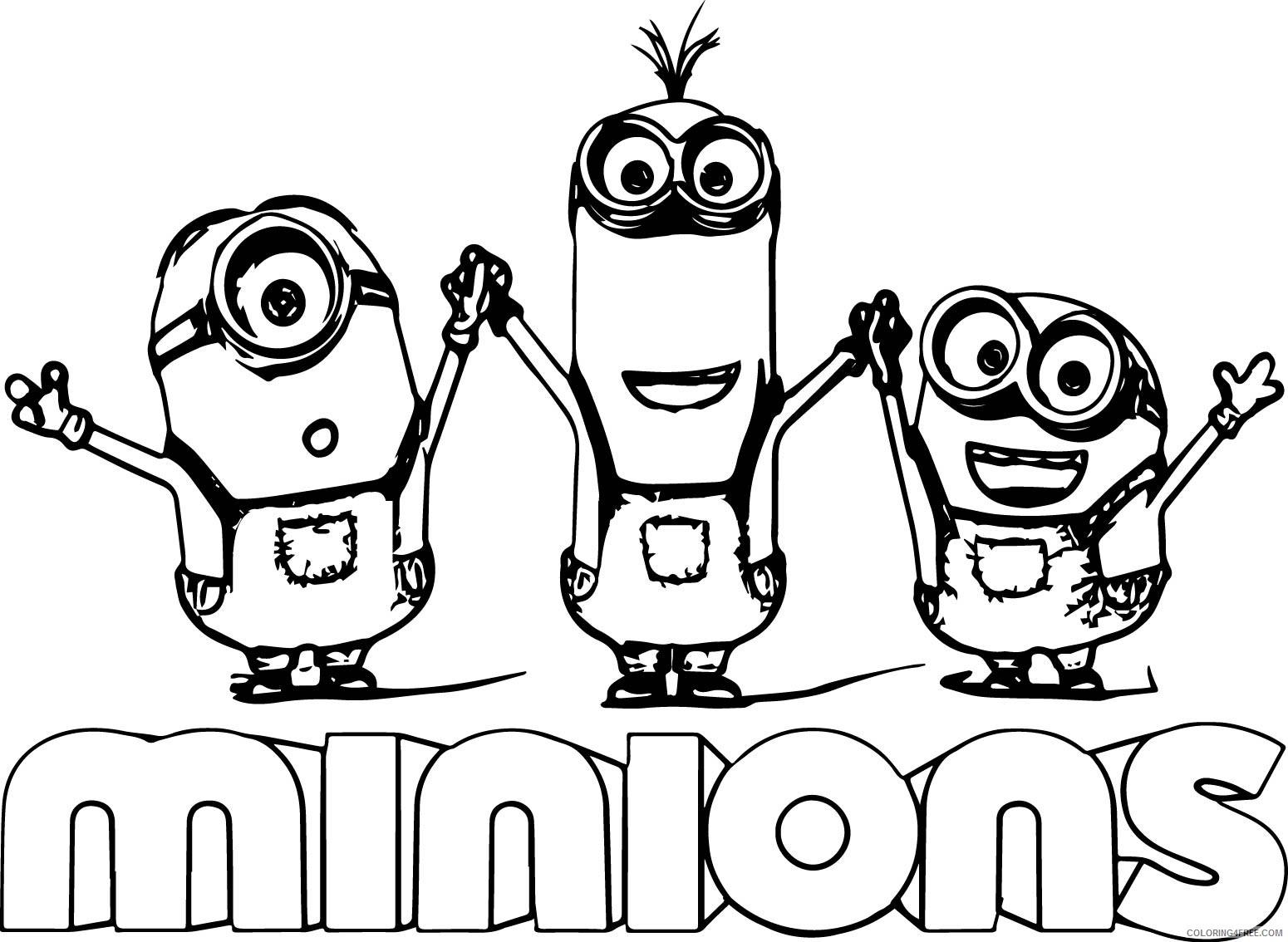 printable minions coloring pages for kids Coloring4free - Coloring4Free.com