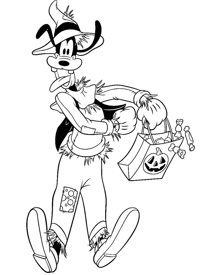 Goofy Coloring Pages Cartoons Goofy Disney Halloween Printable 2020 3044  Coloring4free - Coloring4Free.com