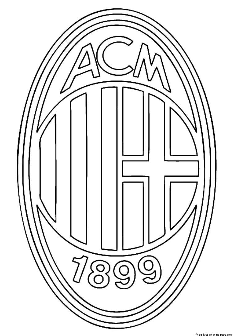 Printable soccer ac milan logo coloring pages for kidsFree Printable Coloring  Pages For Kids. | Coloring pages, Football coloring pages, Online coloring  pages