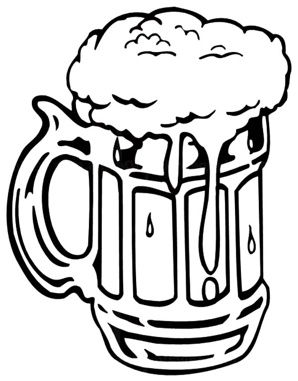 Foaming Beer Mug Coloring Pages : Best Place to Color