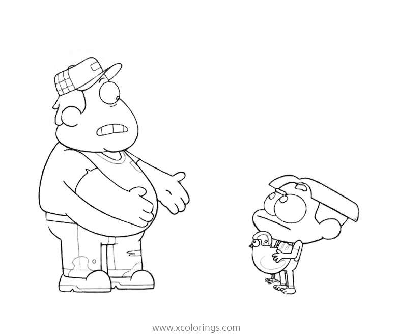 Big City Greens Coloring Pages Bill and Cricket - XColorings.com