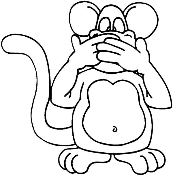 This Monkey Mouth Coloring Page - Download & Print Online Coloring Pages  for Free | Color Nimbus