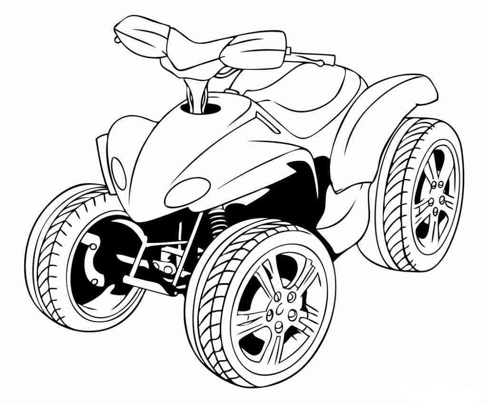 Four Wheeler Coloring Pages Easy | 101 Worksheets in 2020 | Coloring pages  for kids, Coloring pages, Free coloring pages