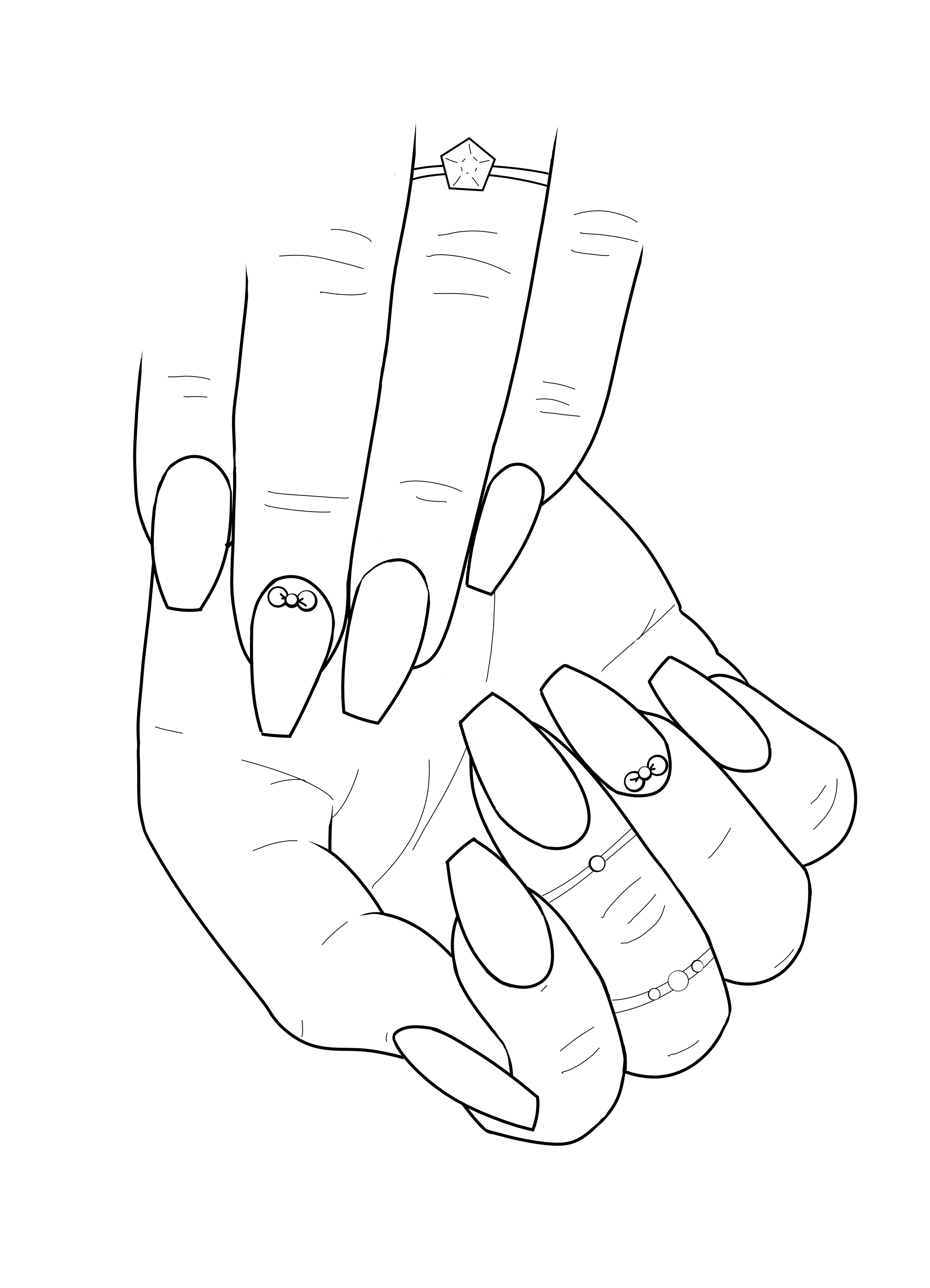 Nail Coloring Pages Coloring Home