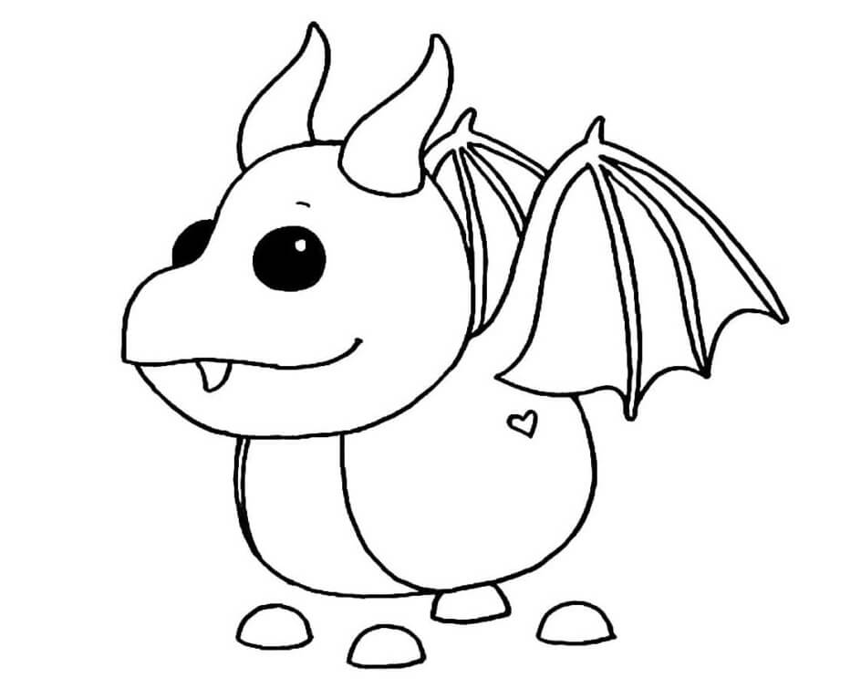 Dragon Adopt Me Coloring Page - Free Printable Coloring Pages for Kids