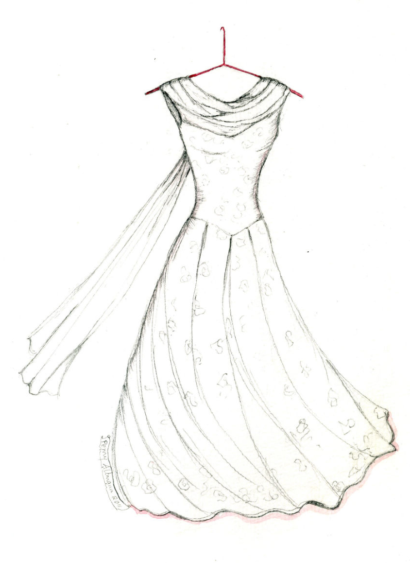 Nice Wedding Dress Coloring Pages #5164 Wedding Dress Coloring ...