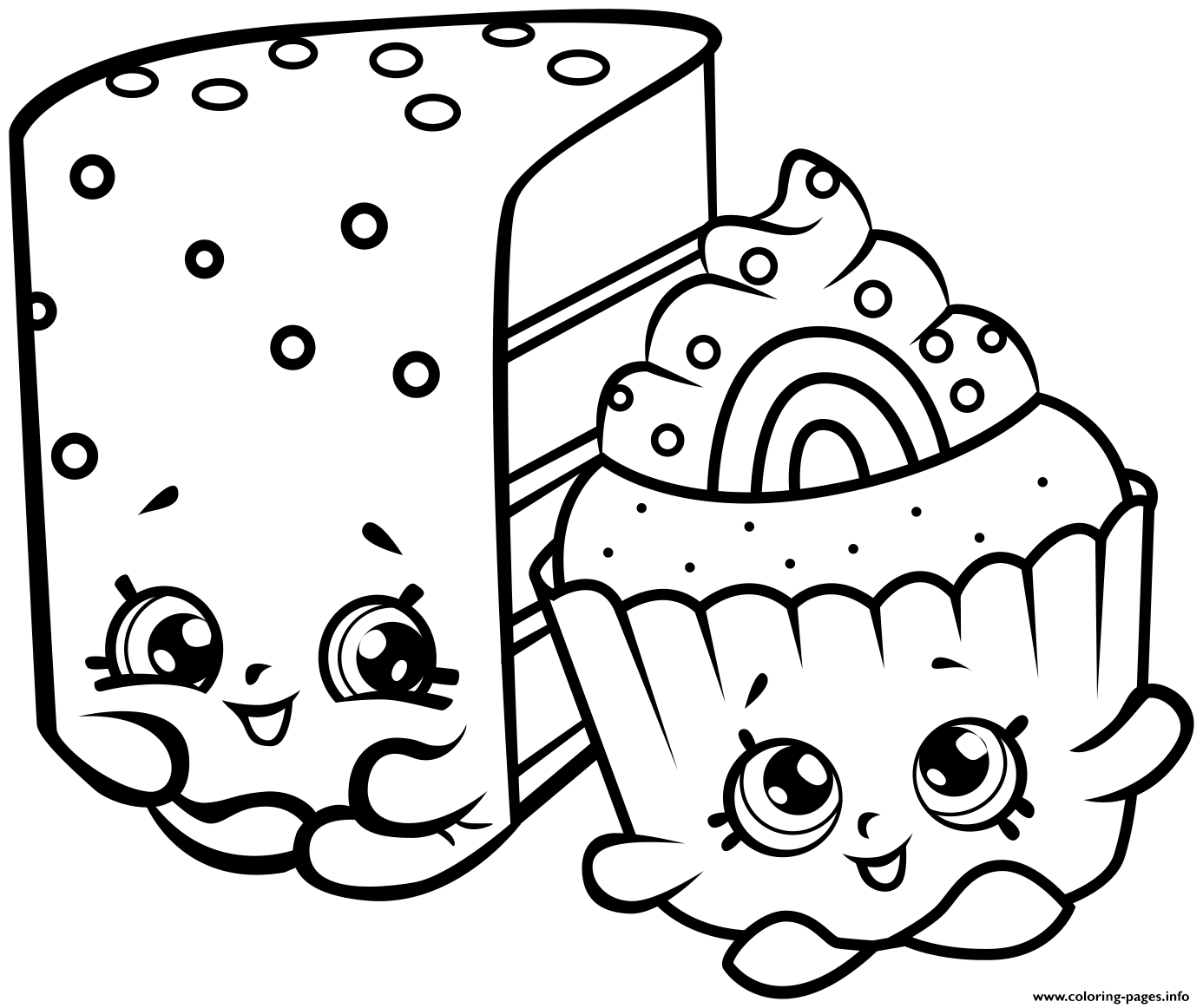 Coloring Pages Shopkins Cake   Coloring Home
