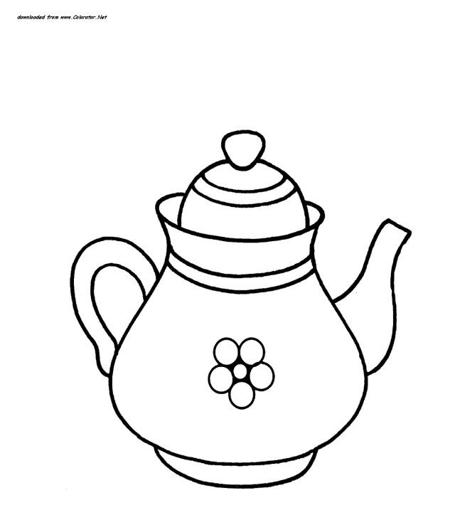 Best Photo of Teapot Coloring Page | Coloring pages, Alphabet ...