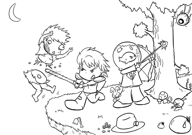 Large print coloring pages terraria