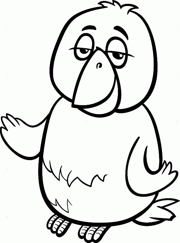 canary bird cartoon coloring page | Best Place to Color