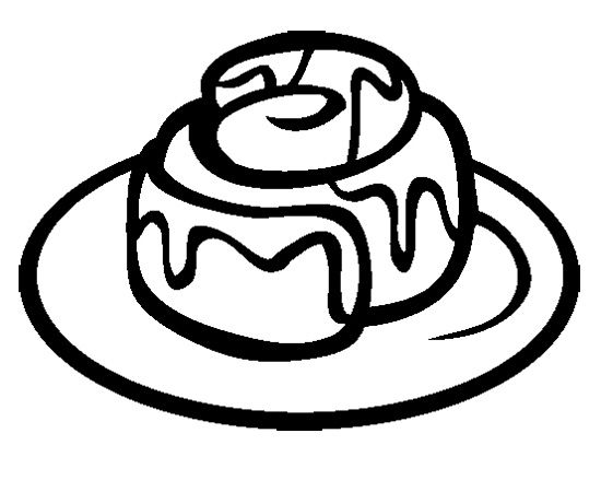 cinnamon roll coloring page - Clip Art Library