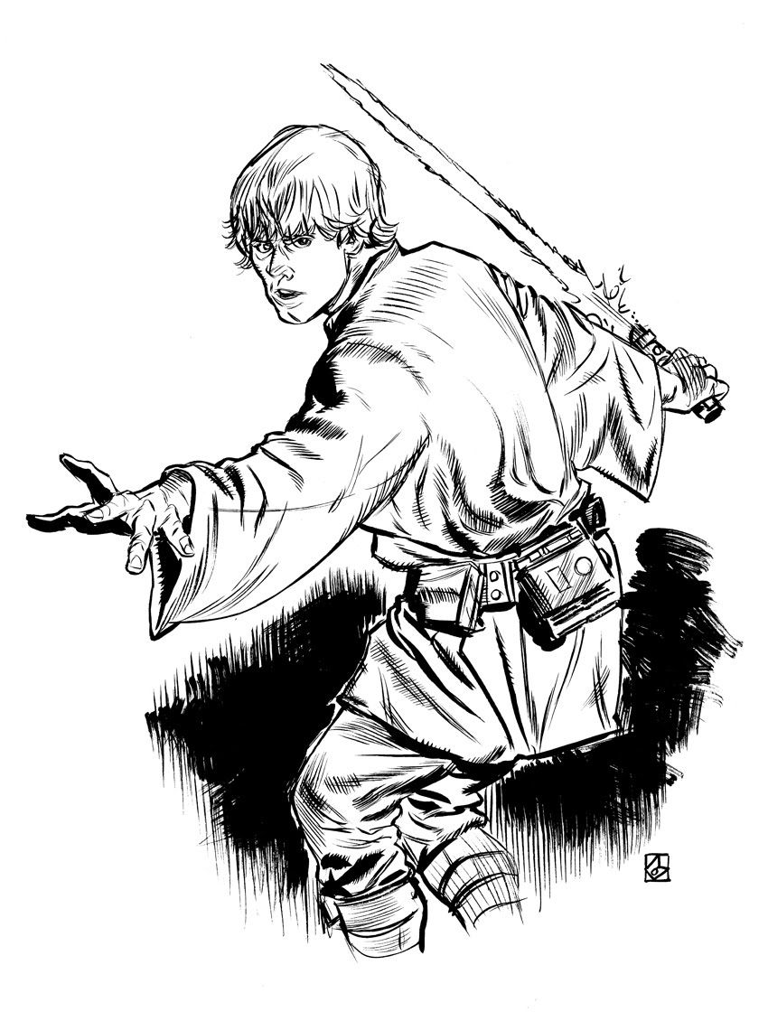 Luke skywalker coloring pages to download and print for free