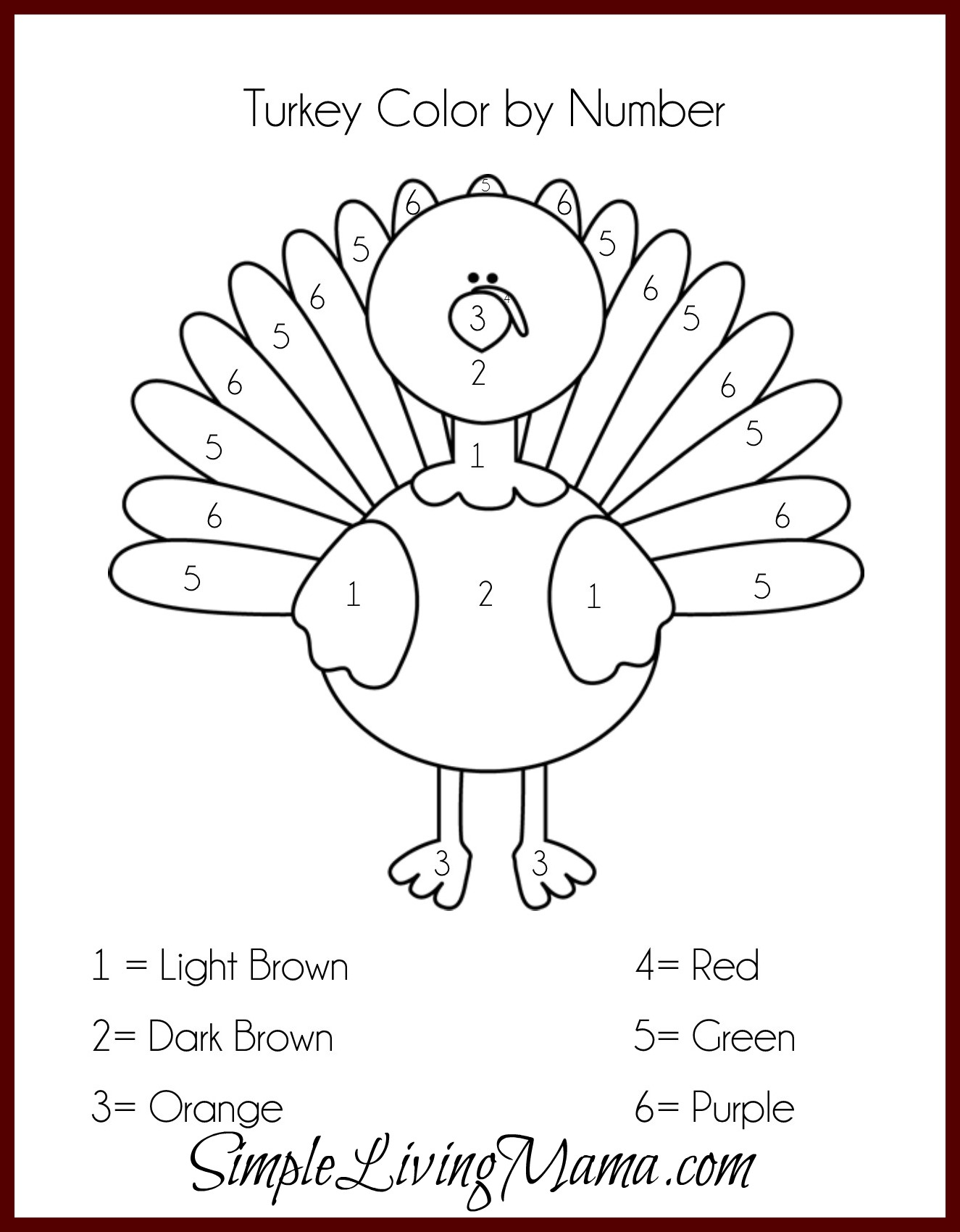  Color Coded Coloring Pages 5