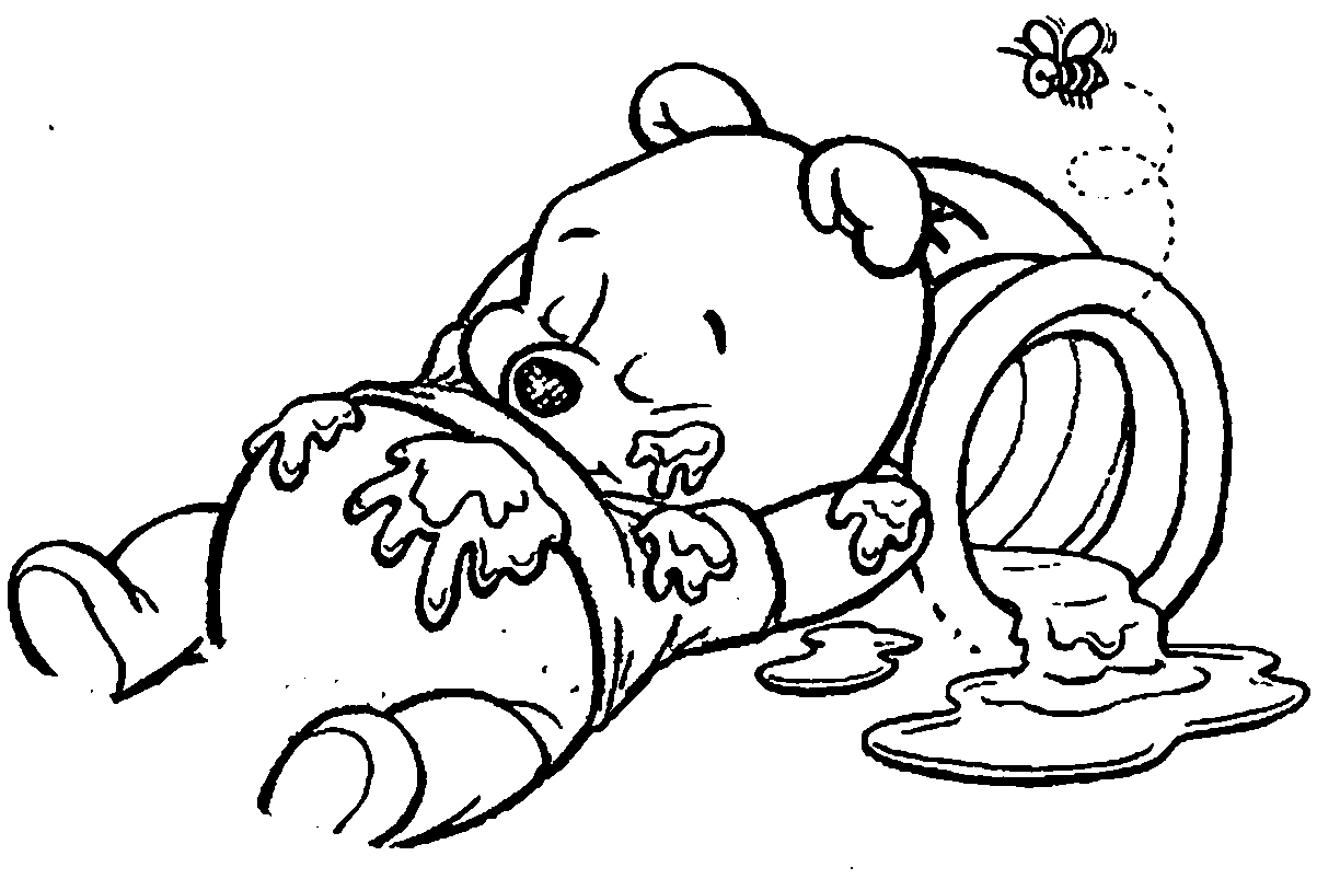  Free Coloring Pages Pooh Bear 7