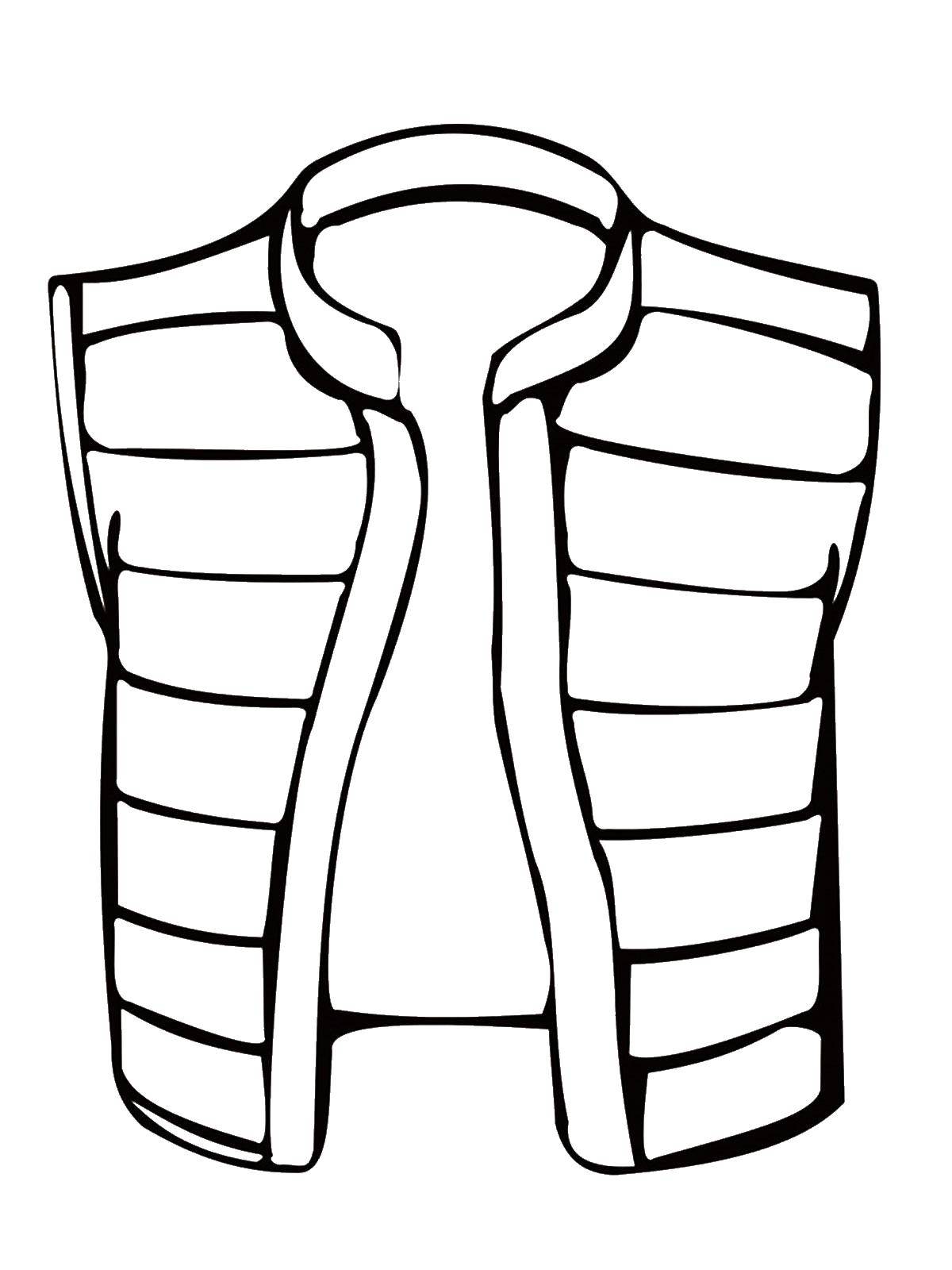 Online coloring pages Coloring page Jacket sleeveless Clothing, Download  print coloring page.