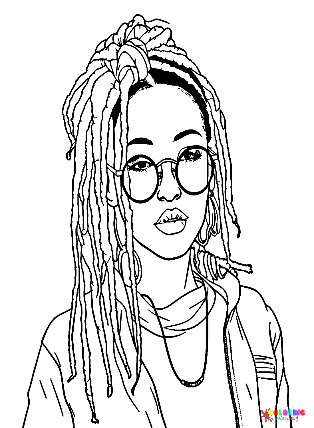 Dreadlocks Coloring Pages - Coloring Pages For Kids And Adults