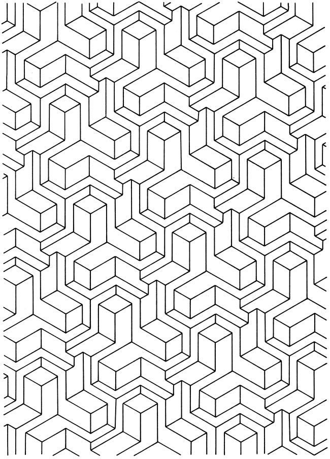 Geometric Tessellations Coloring Pages - Coloring Home