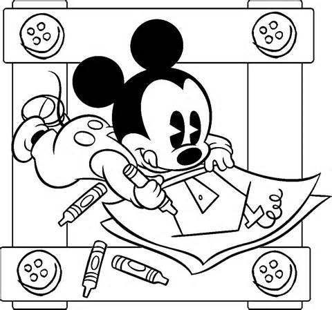 Baby Mickey Minnie Coloring Pages | Cooloring.com