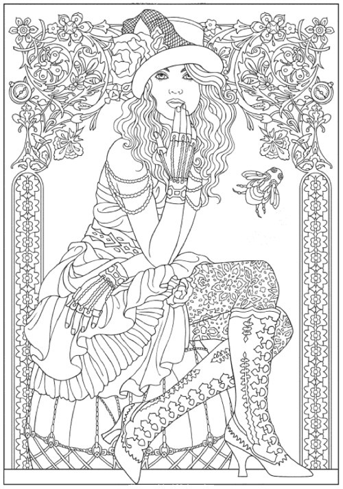 Printable Halloween Coloring Page for Adults