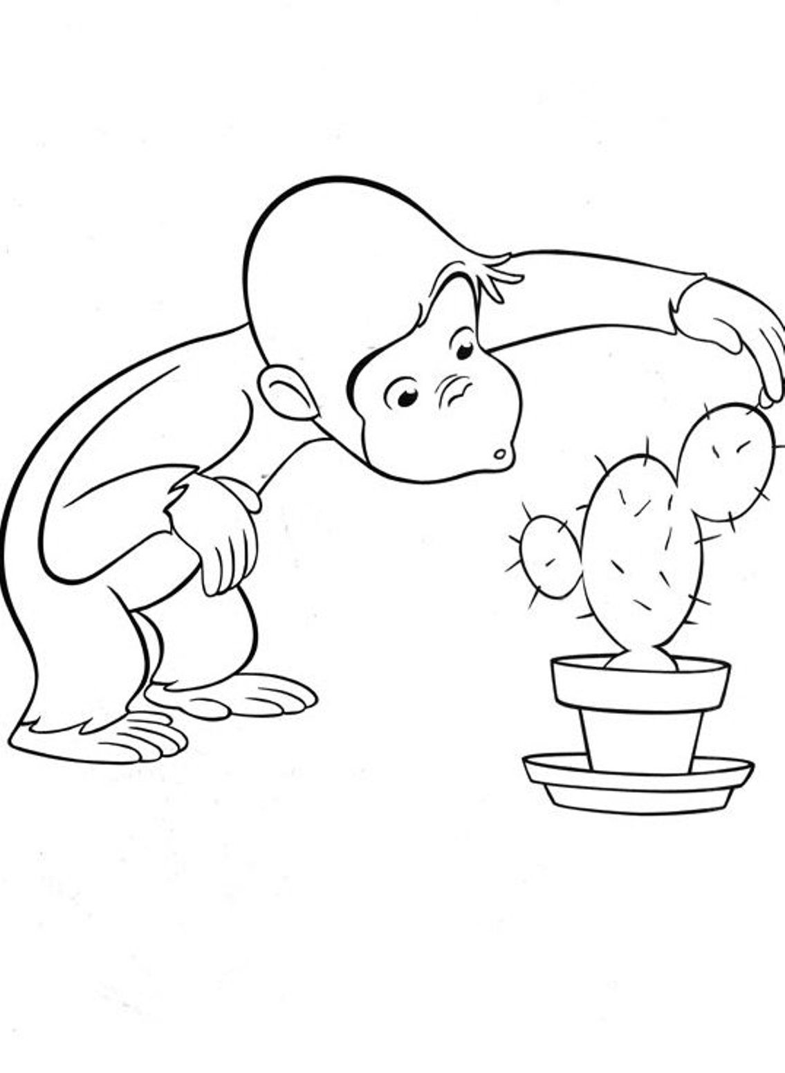 Curious George Coloring Pages Free Printable | Cartoon Coloring ...