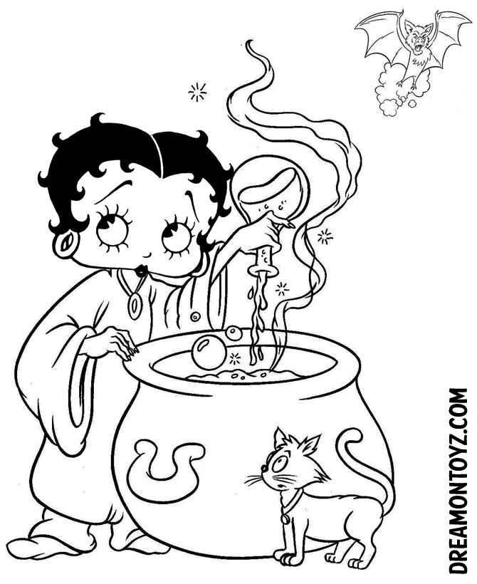 Betty Boop Coloring Page To Print Page For All Ages - Coloring Home