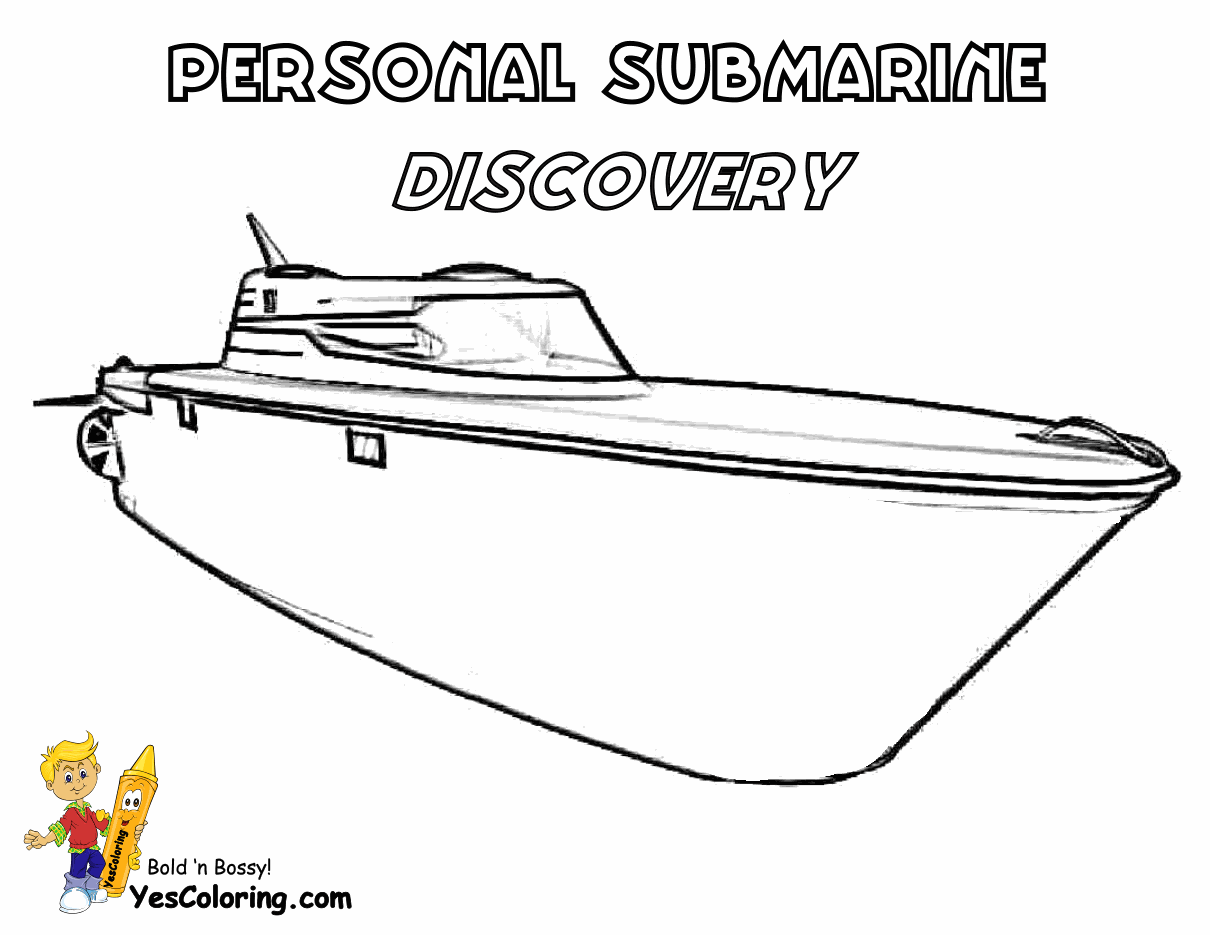 Full Force Submarine Coloring Pages | Free| Submarine Pictures ...