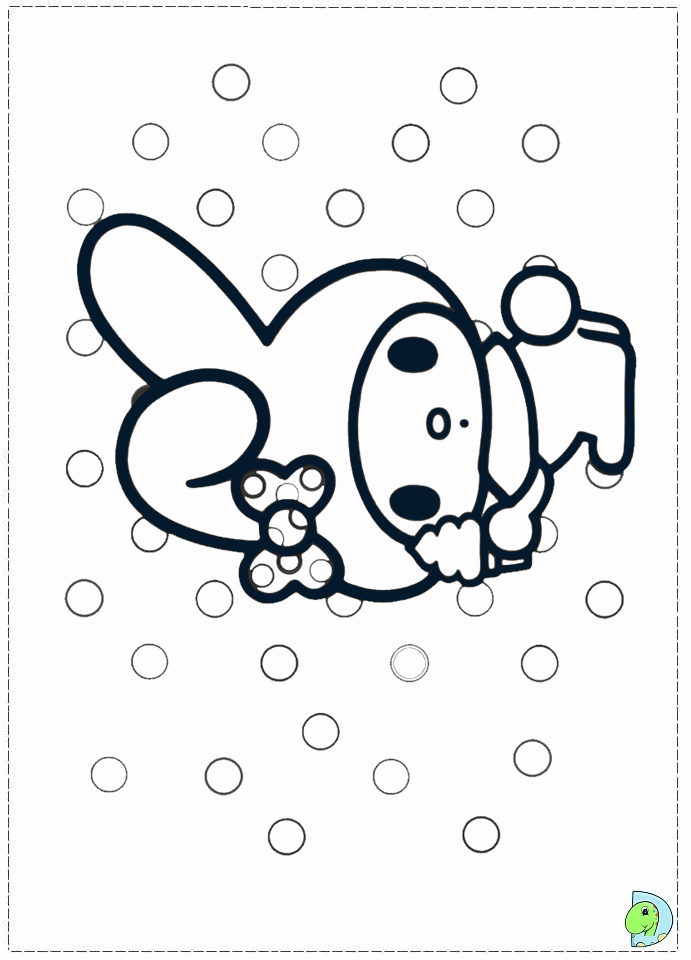 My Melody Coloring Page - Coloring Pages for Kids and for Adults