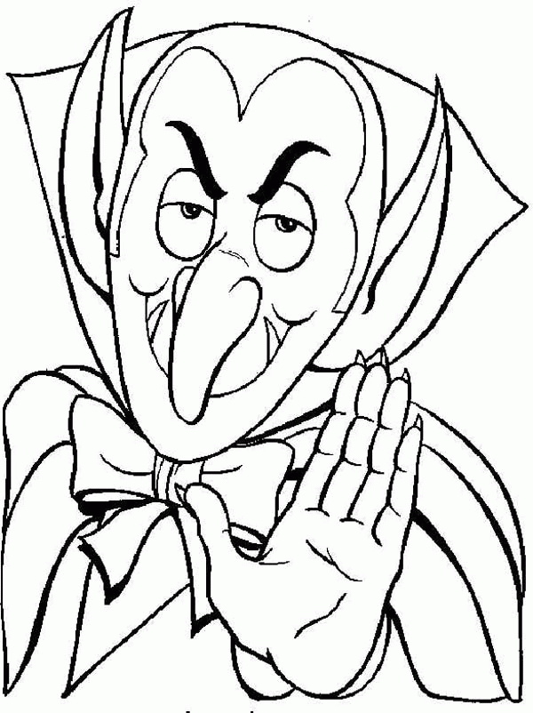 The Count Von Count Coloring Page - Coloring Home
