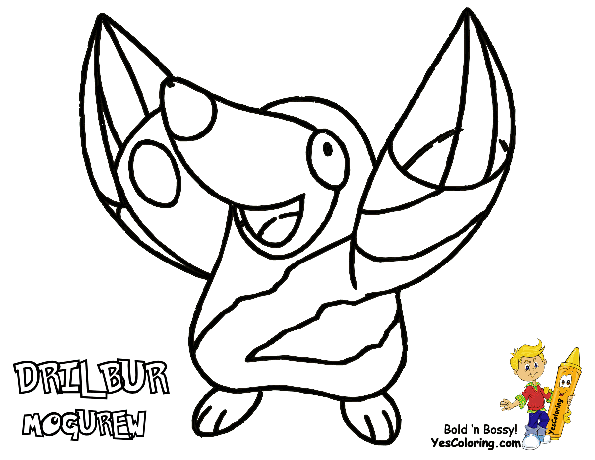 Pokemon Coloring Pages To Print Bold 'n Bossy | YESCOLORING | Free ...