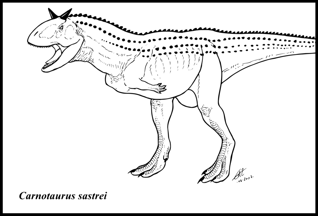 82 Cute Carnotaurus Coloring Page 