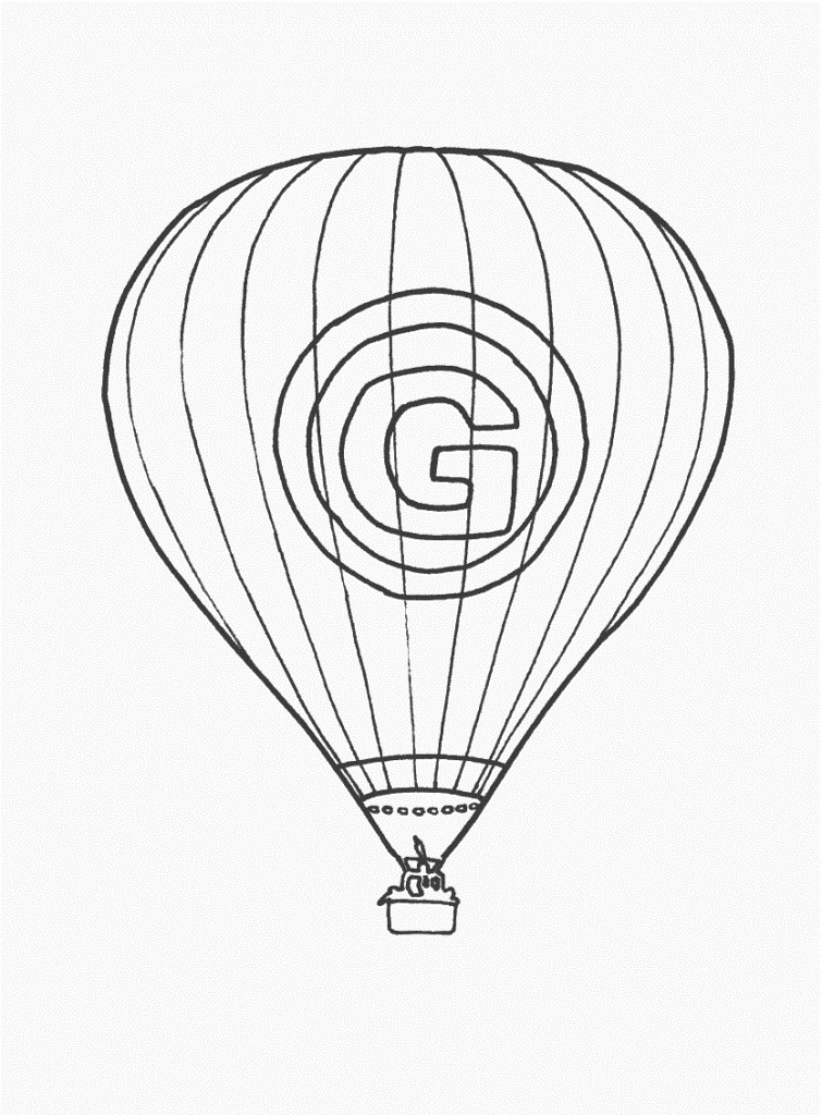 Birthday Coloring Pages For Kids Balloons Kids Hot Air Balloon ...