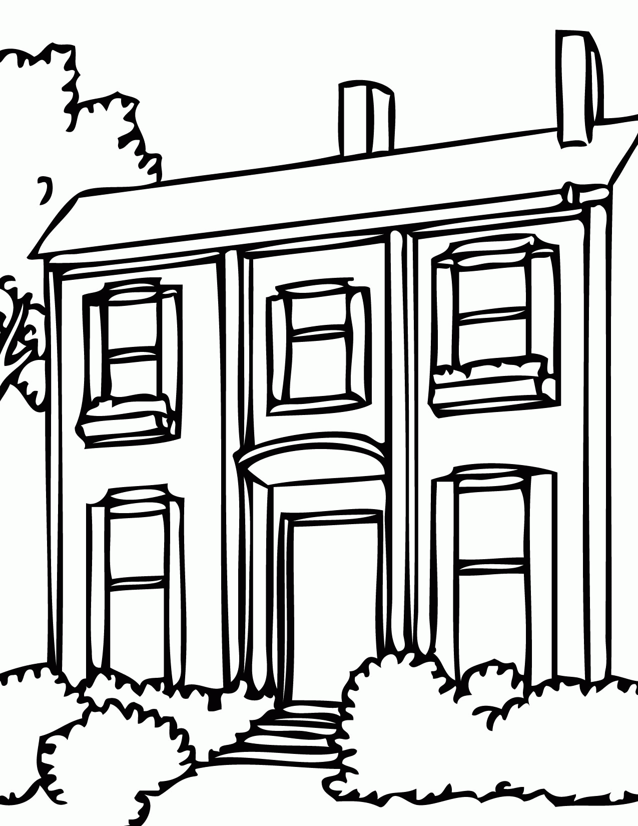 Neighborhood Coloring Page - Coloring Home