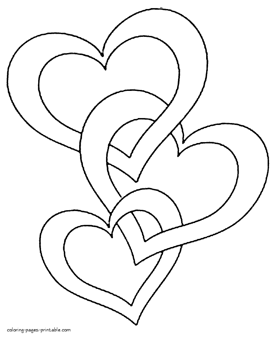 Hearts Coloring Pages To Print   Valentine Coloring Pages ...