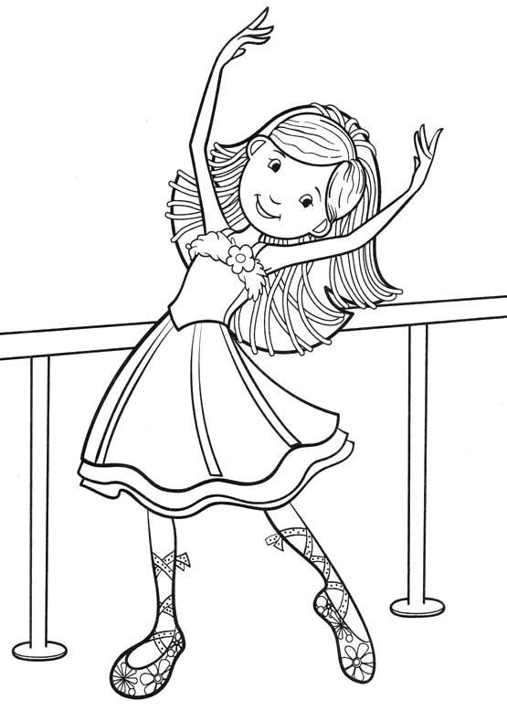 Coloring, Girl dancing and Coloring pages