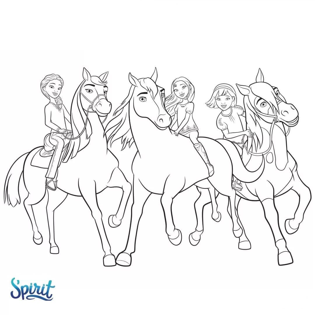 Spirit Riding Free Coloring Pages. 40 New Images Free Printable