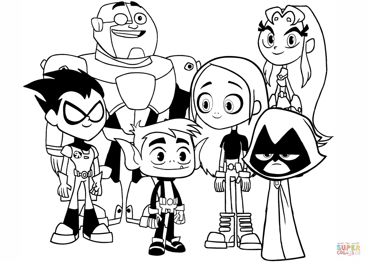 Teen Titans Go! coloring page | Free Printable Coloring Pages