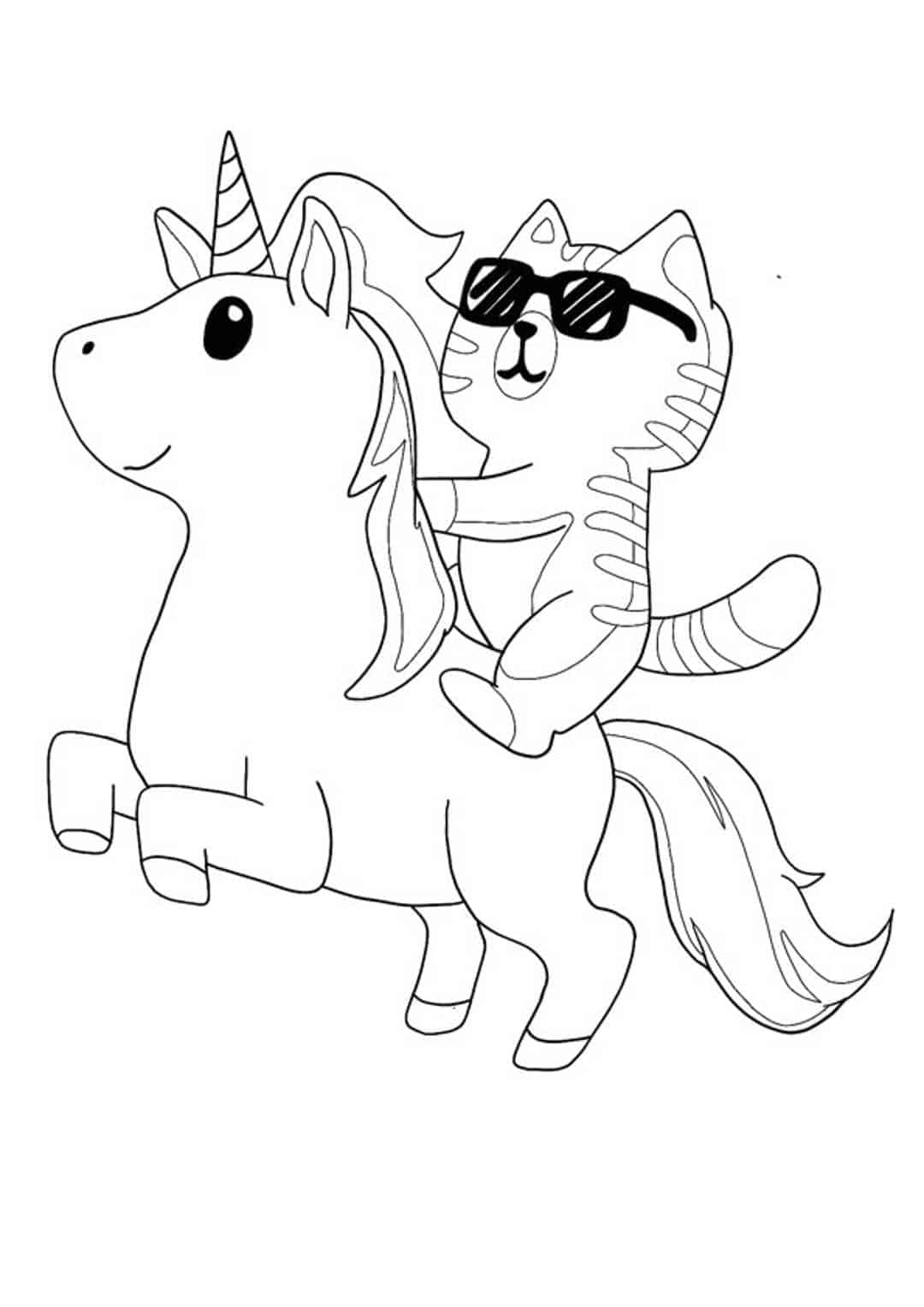 Unicorn Cat Coloring Pages   Coloring Home