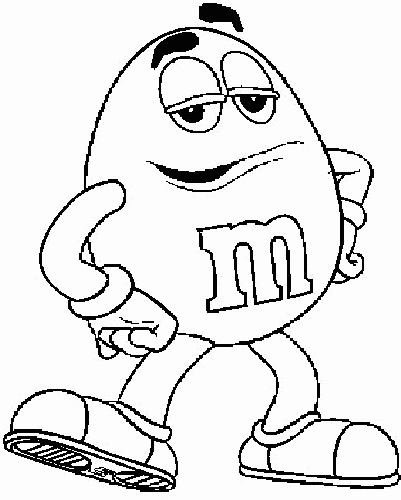 M&m Coloring Page | Candy coloring pages, Coloring pages, Easy coloring  pages