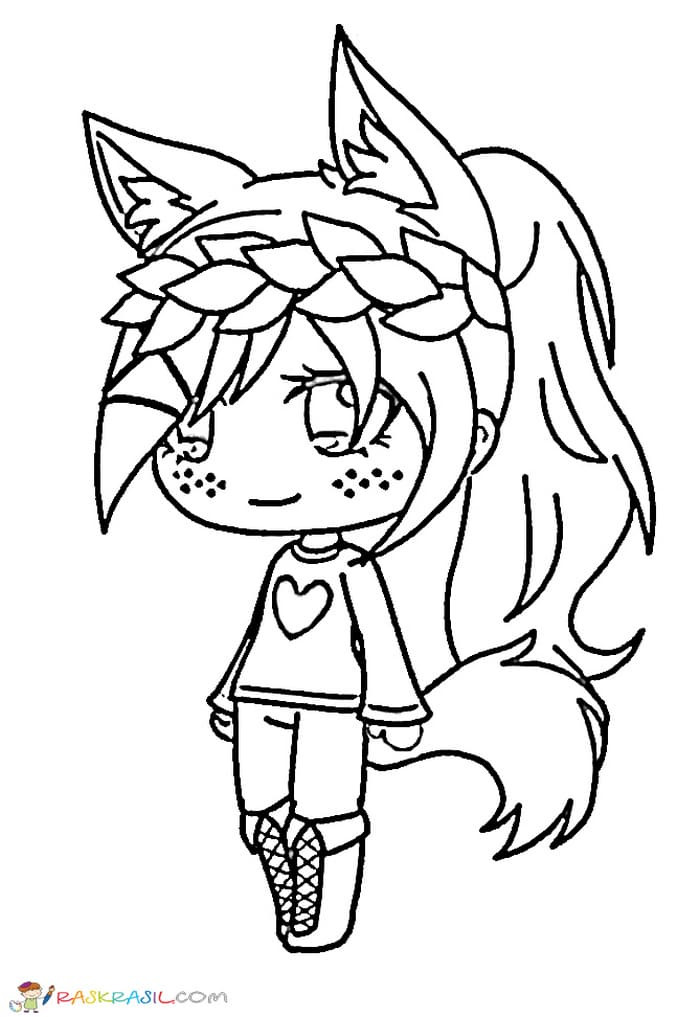 Anime Wolf Girl Coloring Pages - Coloring Home