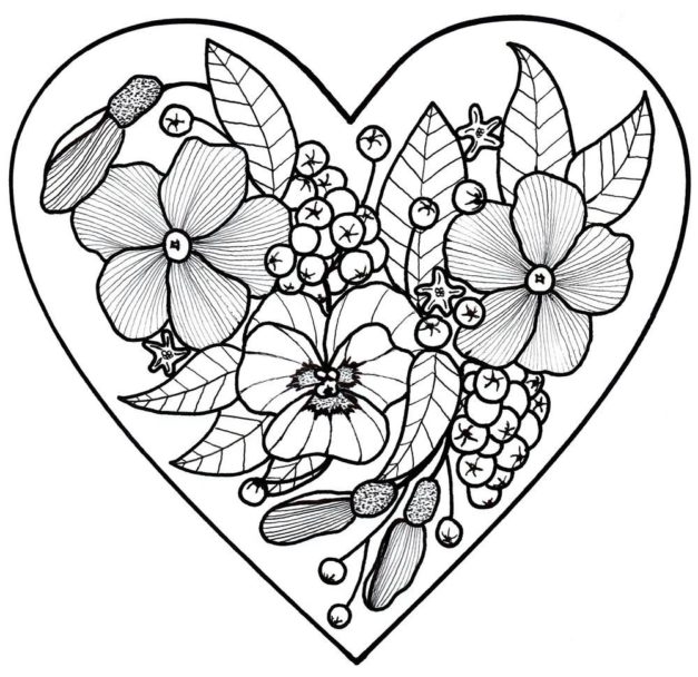 Coloring : 45 Coloring Pages Of Hearts And Flowers Image Inspirations Free Coloring  Pages Of Hearts And Roses‚ Hearts And Flowers Tinley Park‚ Coloring Pages  Of Roses and Colorings