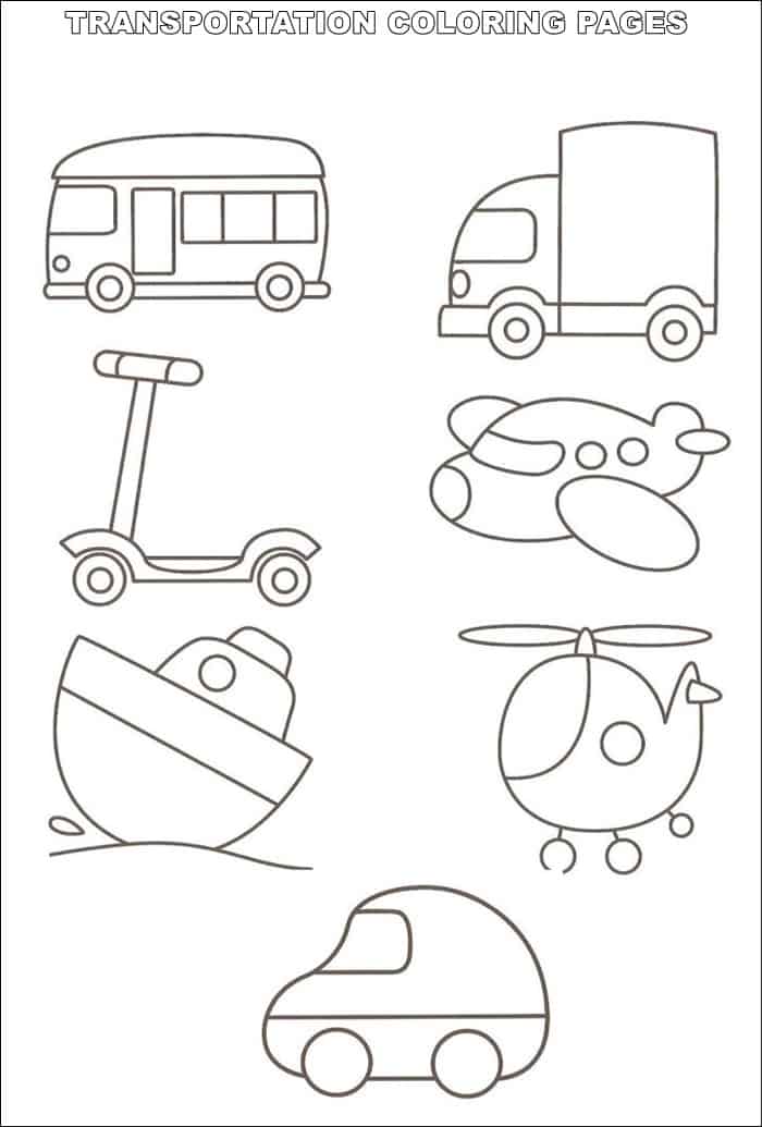 Free Transportation Coloring Pages For Kids - StPeteFest.org