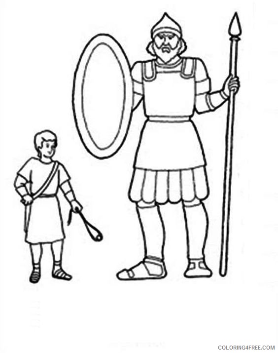 printable david and goliath coloring pages for kids Coloring4free -  Coloring4Free.com