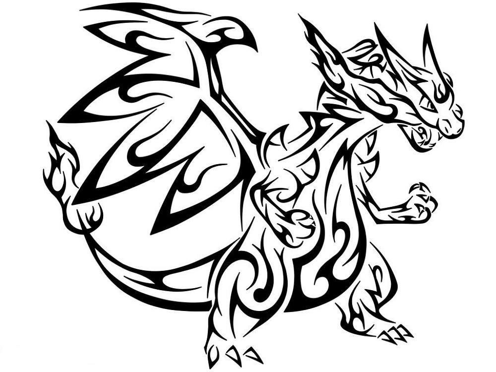 Mega Charizard X Coloring Pages