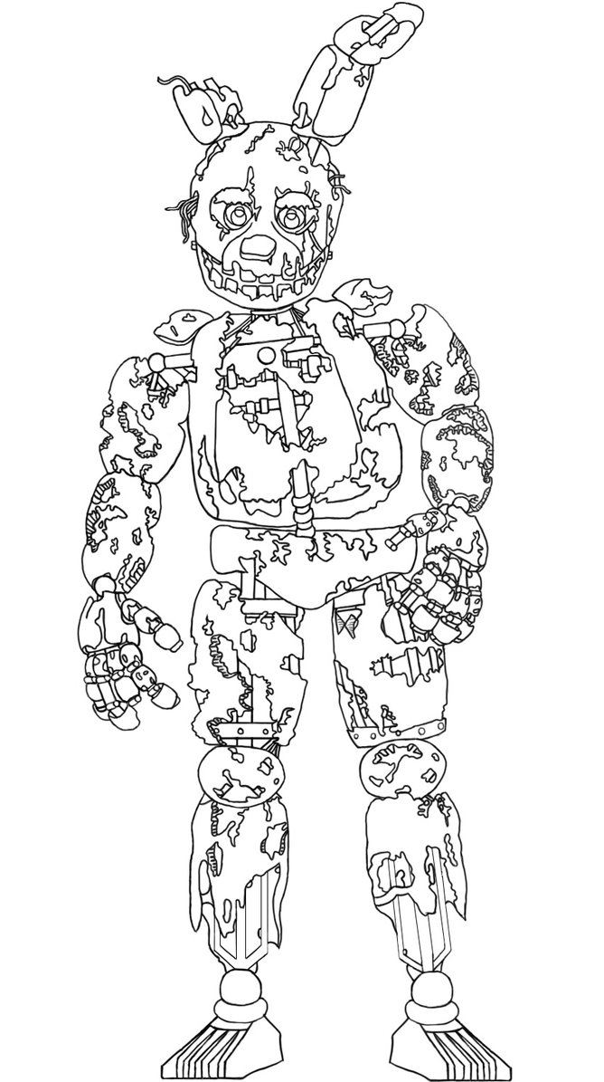 Printable Springtrap Coloring Pages Printable World Holiday