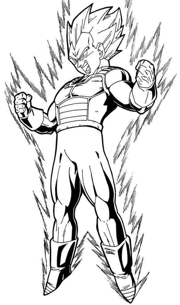 Vegeta The Dragon Ball Cartoon Series For Coloring Pages - Theseacroft