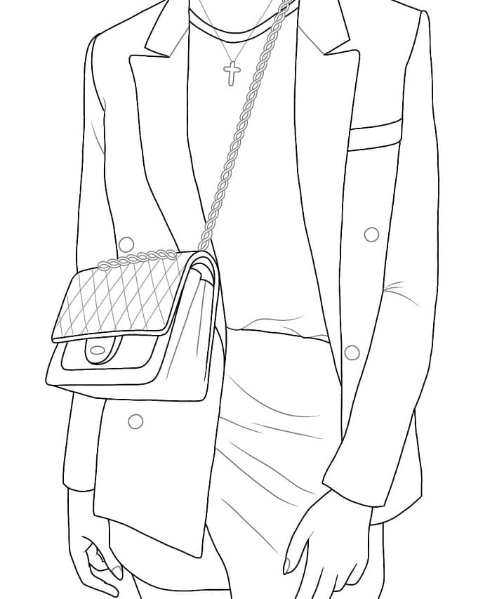 Fashion Clothes Coloring Page - Free Printable Coloring Pages for Kids
