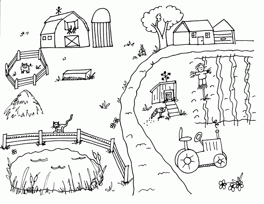 Farm Coloring Pages Free Printable - Coloring Page